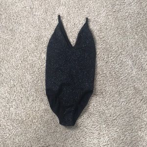 Urban Outfitters Women’s Black Sparkly Bodysuit